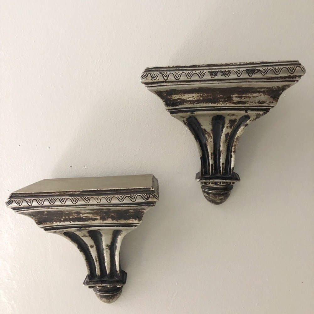 Silver Wall Sconces Display Set of Two